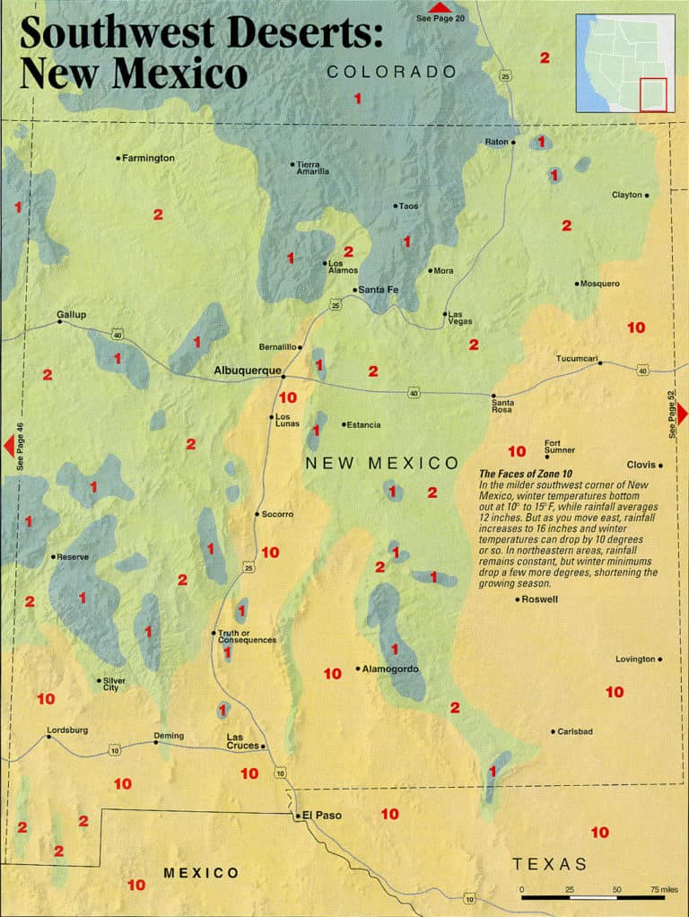 southwest deserts new mexico map